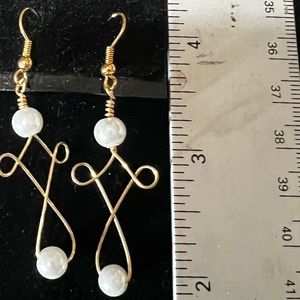 New handmade twisted wire earrings